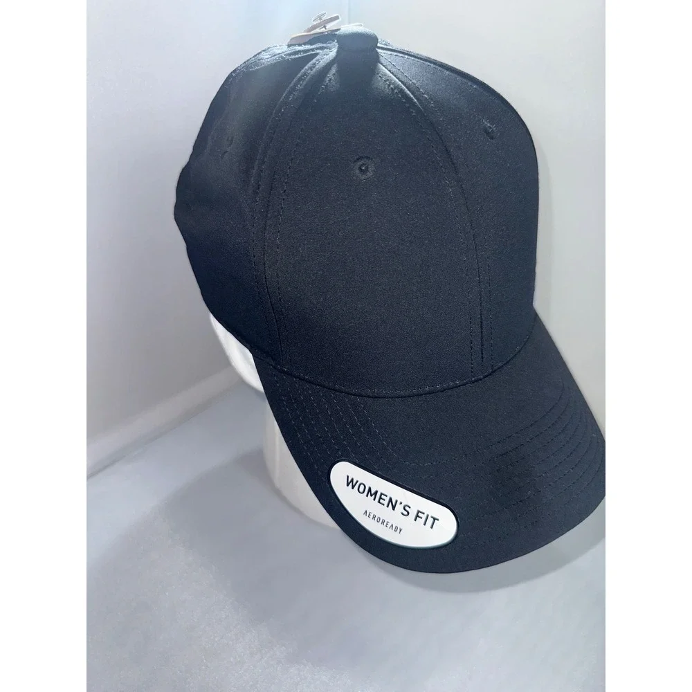 Adidas AEROREADY Womens Fit Baseball Cap Black Performance Hat New NWT - Picture 2 of 9